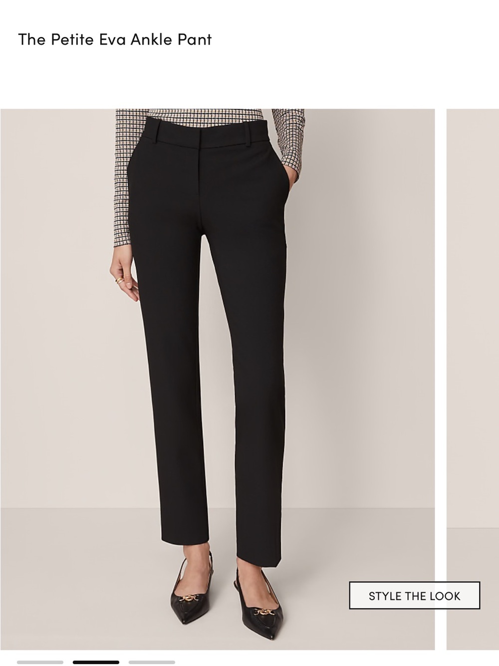 Ann Taylor Petite Ankle Pant ā Black